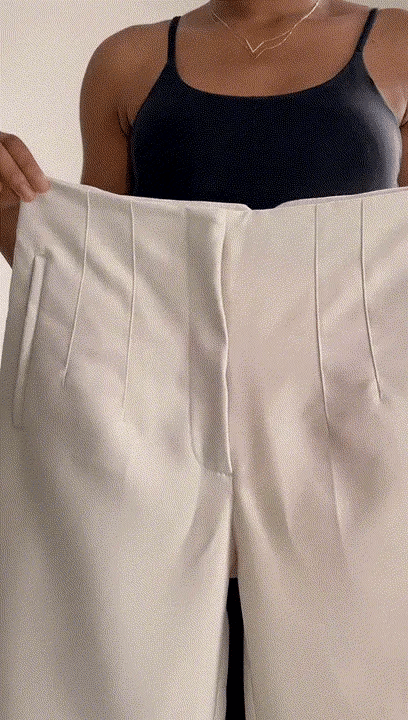 Pantalon de cintura alta con pliegues L.O