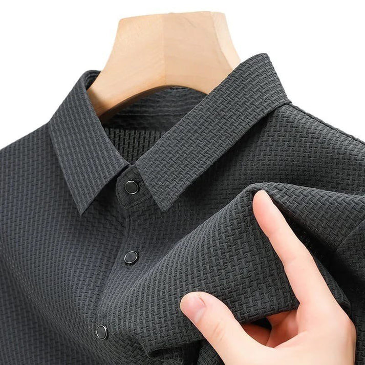 Camiseta con textura de seda premium para hombre (Pack de 4) L.O